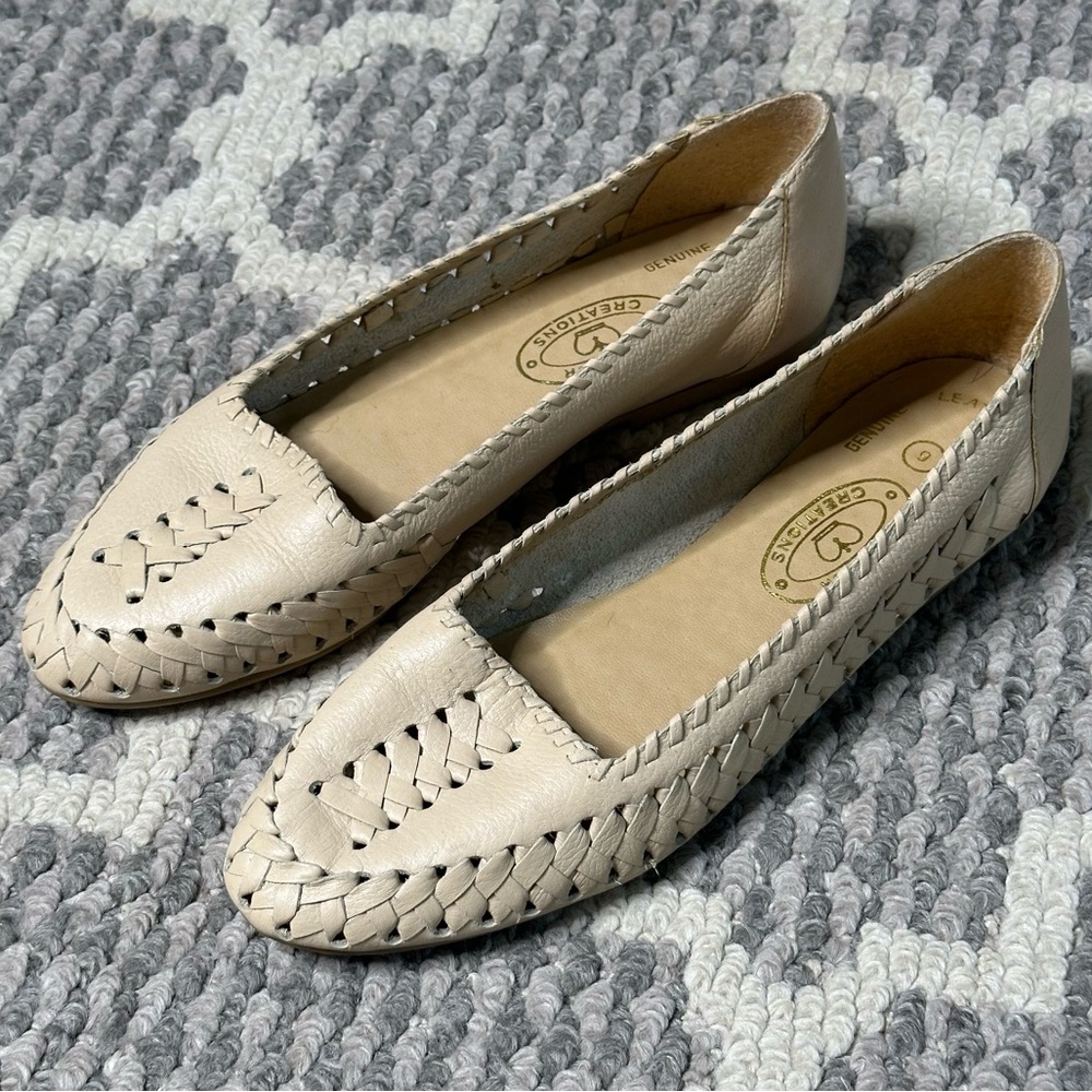 Vintage Braided Leather Flats - Picture 2 of 7
